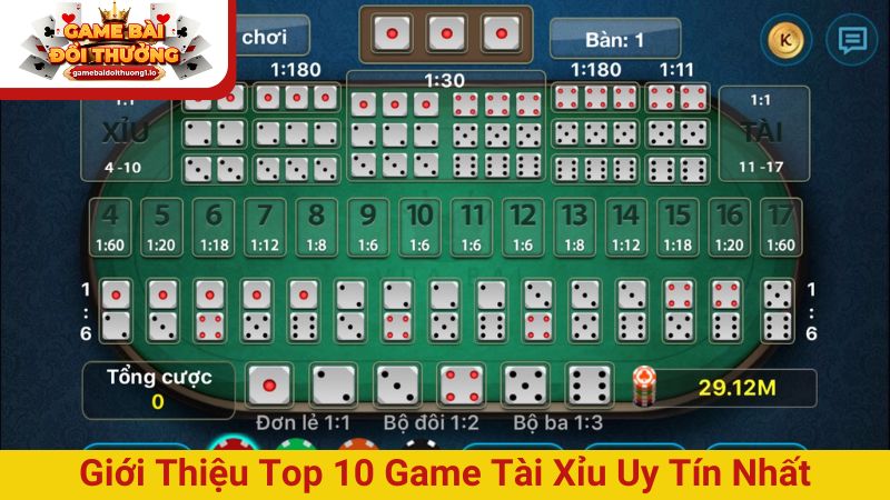Top 10 game Tài xỉu uy tín nhất hiện nay đáng chơi nhất 2026