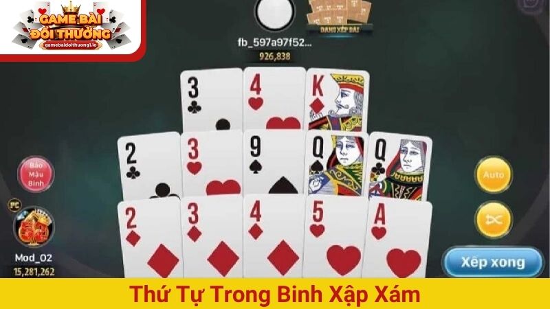 Cập nhật thứ tự trong Binh xập xám chi tiết tại mọi bàn cược