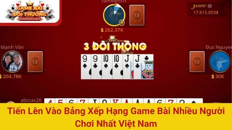 Bảng xếp hạng game bài nhiều người chơi nhất Việt Nam 2026